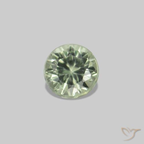 2.25 ctw Green Sapphire Gemstones, Sapphire Gems in Diamond-Cut Shape for Sale.