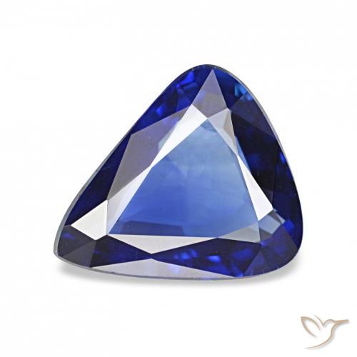 1.15 ct Blue Sapphire Stone, Natural Sapphire in Pear Facet Shape for Sale