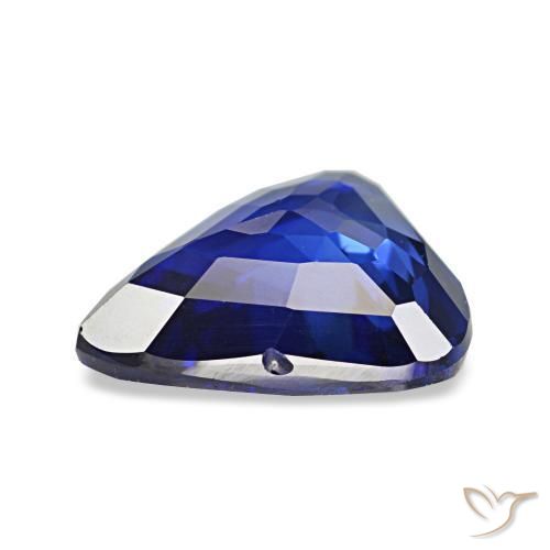 Sapphire Gemstone in 7.3 x 6.4 mm Size for Sale, Sapphire Stone in Royal Blue Color