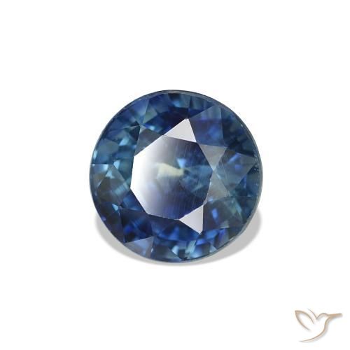 1.32 ct Blue Sapphire Stone, Natural Sapphire in Round Facet Shape for Sale