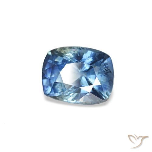 0.35 ct Blue Sapphire Stone, Natural Sapphire in Cushion-Cut Shape for Sale