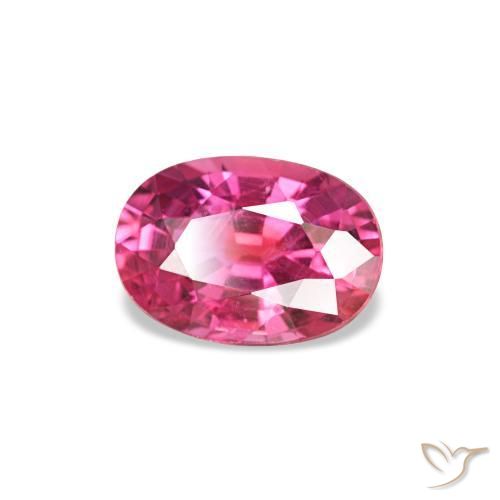 0.58 ct Pink Sapphire Stone, Natural Sapphire in Oval Facet Shape for Sale