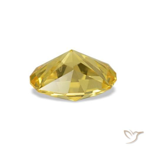 Sapphire Gemstone in 6.5 x 5.2 mm Size for Sale, Sapphire Stone in Yellow Color
