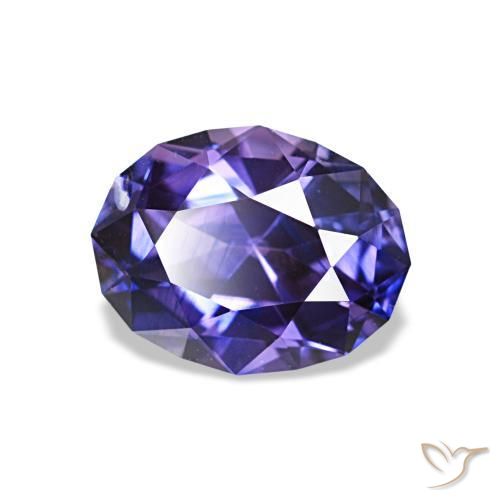 1.27 ct Blue Sapphire Stone, Natural Sapphire in Oval Concave Cut Shape for Sale