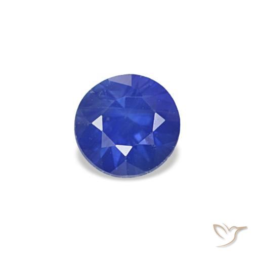 5.45ctw Navy Blue Sapphire, Round, VVS-VS