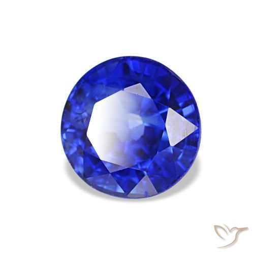 1.29 ct Blue Sapphire Stone, Natural Sapphire in Round Facet Shape for Sale
