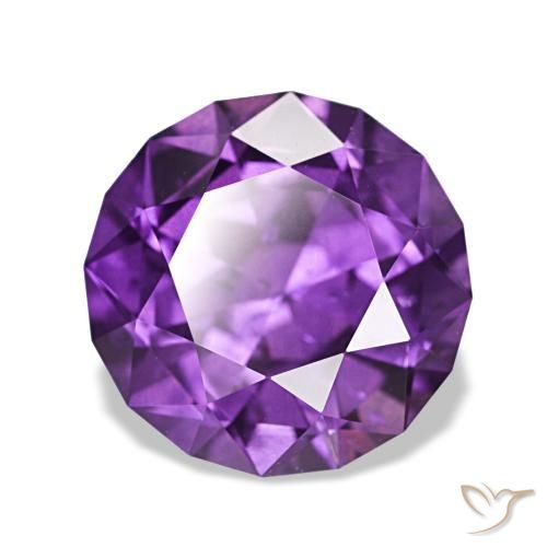 3.81 ct Violet Sapphire Stone, Natural Sapphire in Round Facet Shape for Sale