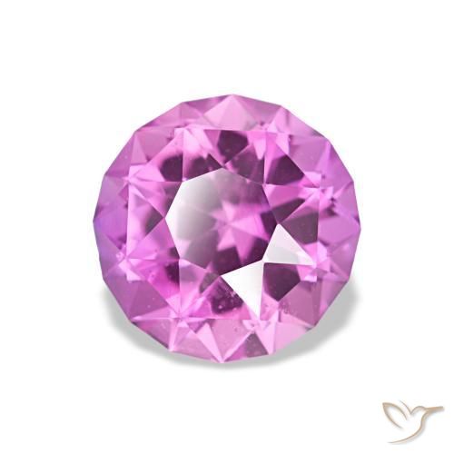 1.46 ct Purple Sapphire Stone, Natural Sapphire in Round Facet Shape for Sale