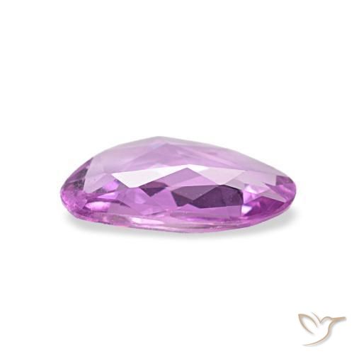 Sapphire Gemstone in 7 x 4.6 mm Size for Sale, Sapphire Stone in Pinkish Violet Purple Color