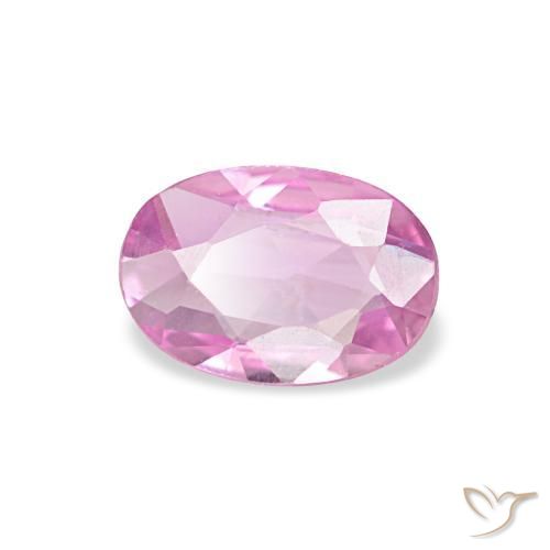 0.40 ct Pink Sapphire Stone, Natural Sapphire in Oval Facet Shape for Sale