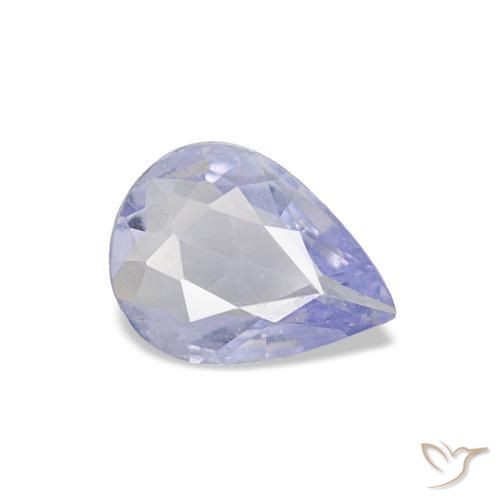 0.53 ct Blue Sapphire Stone, Natural Sapphire in Pear Facet Shape for Sale