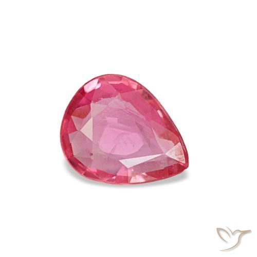0.28 ct Pink Sapphire Stone, Natural Sapphire in Pear Facet Shape for Sale