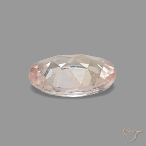 Sapphire Gemstone in 6.1 x 5 mm Size for Sale, Sapphire Stone in Very Light Pink Color