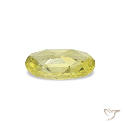 Sapphire Gemstone in 5.5 x 3.7 mm Size for Sale, Sapphire Stone in Medium Yellow Color