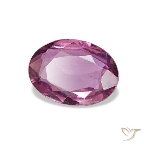 0.75 ct Purple Sapphire Stone, Natural Sapphire in Oval Facet Shape for Sale