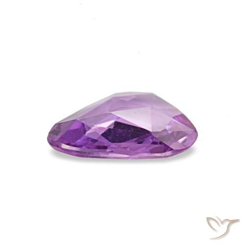 Sapphire Gemstone in 6.8 x 5.1 mm Size for Sale, Sapphire Stone in Intense Purple Color