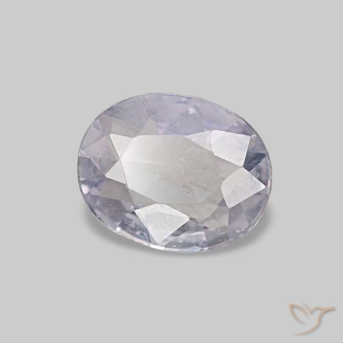 0.44 ct Gray Sapphire Stone, Natural Sapphire in Oval Facet Shape for Sale