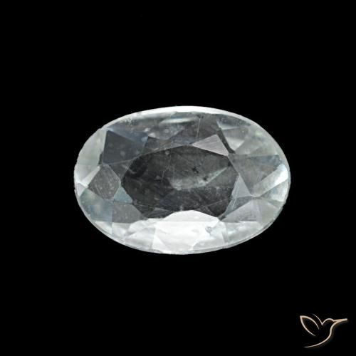 0.37 ct Gray Sapphire Gemstone, Sapphire Gem in Oval Facet Shape for Sale.