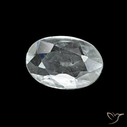 0.37 ct Gray Sapphire Stone, Natural Sapphire in Oval Facet Shape for Sale