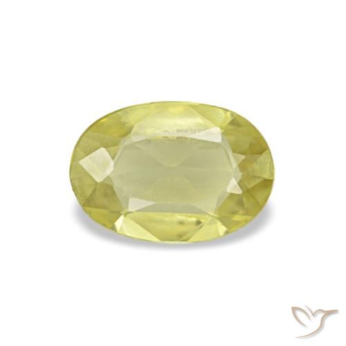 0.45ct Yellow Sapphire, Oval, VVS-VS