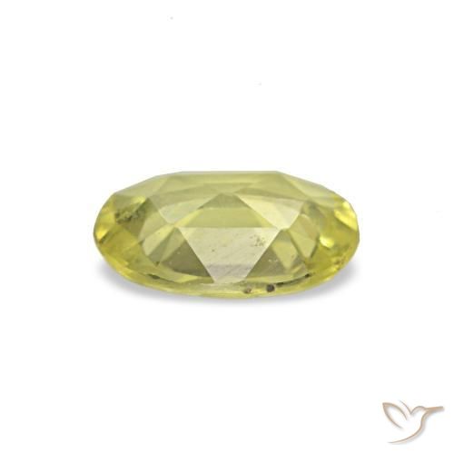 Sapphire Gemstone in 6 x 4.2 mm Size for Sale, Sapphire Stone in Light Yellow Color