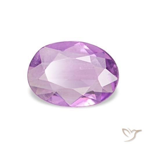 0.50 ct Purple Sapphire Stone, Natural Sapphire in Oval Facet Shape for Sale