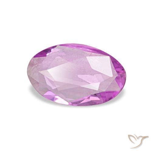 0.44 ct Purple Sapphire Stone, Natural Sapphire in Oval Facet Shape for Sale