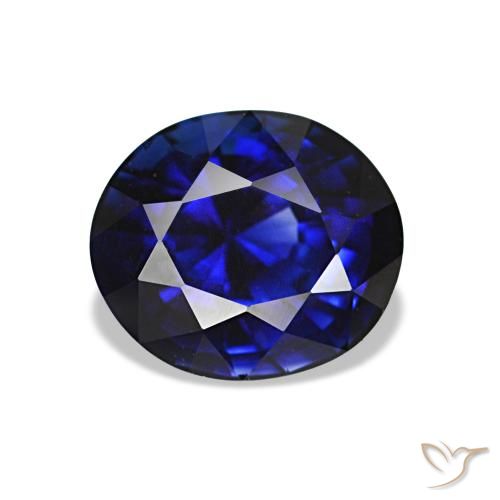1.34 ct Blue Sapphire Gemstone, Sapphire Gem in Oval Facet Shape for Sale.