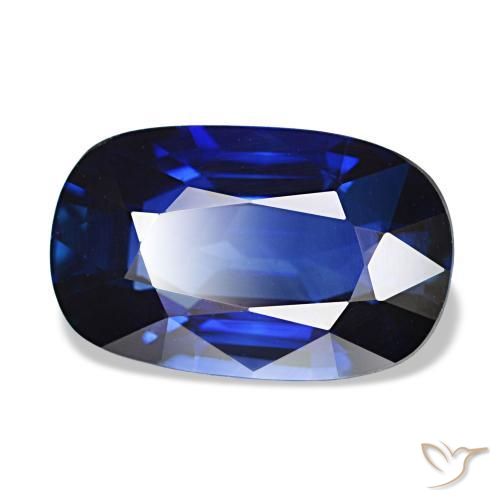 3.01 ct Blue Sapphire Stone, Natural Sapphire in Cushion-Cut Shape for Sale