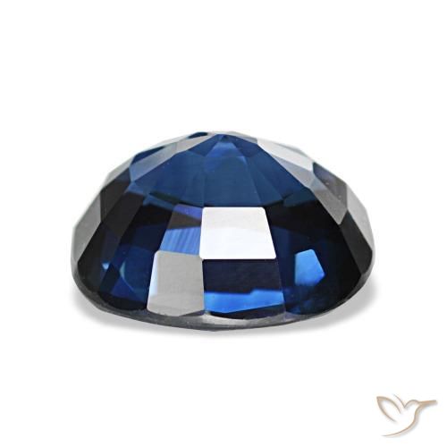 Sapphire Gemstone in 8 x 7.3 mm Size for Sale, Sapphire Stone in Twilight Blue Color