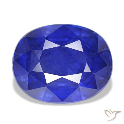 5.48 ct Blue Sapphire Gemstone, Sapphire Gem in Oval Facet Shape for Sale.