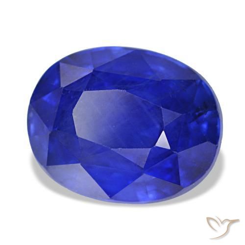 5.48 ct Blue Sapphire Stone, Natural Sapphire in Oval Facet Shape for Sale