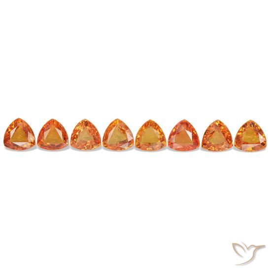 5.34ctw Orange Sapphire, Trillion, VVS