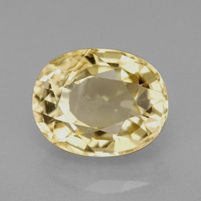 5.28 ct Yellow Scapolite Stone, Natural Scapolite in Oval Facet Shape for Sale