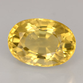 5.53 ct Yellow Scapolite Gemstone, Scapolite Gem in Oval Facet Shape for Sale.