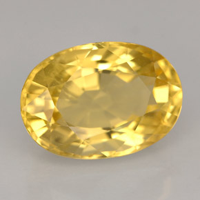 5.53 ct Yellow Scapolite Stone, Natural Scapolite in Oval Facet Shape for Sale