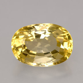 3.48 ct Yellow Scapolite Gemstone, Scapolite Gem in Oval Facet Shape for Sale.
