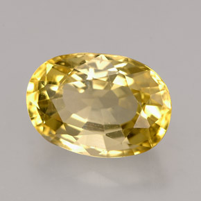 3.48 ct Yellow Scapolite Stone, Natural Scapolite in Oval Facet Shape for Sale