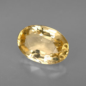3.17 ct Yellow Scapolite Gemstone, Scapolite Gem in Oval Facet Shape for Sale.