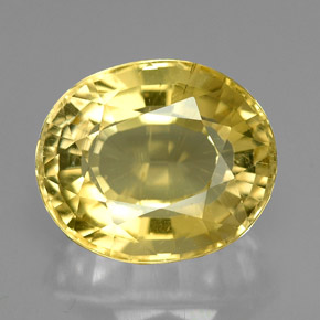4.81 ct Yellow Scapolite Gemstone, Scapolite Gem in Oval Facet Shape for Sale.