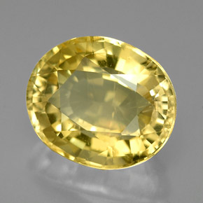 4.81 ct Yellow Scapolite Stone, Natural Scapolite in Oval Facet Shape for Sale