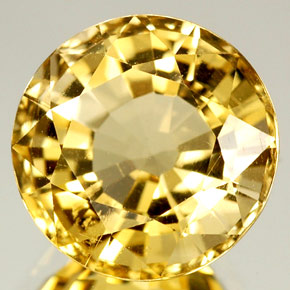 3.94 ct Yellow Scapolite Gemstone, Scapolite Gem in Round Facet Shape for Sale.