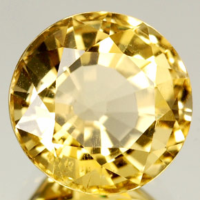 3.94 ct Yellow Scapolite Stone, Natural Scapolite in Round Facet Shape for Sale