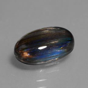 3.89 ct Multicolor Scapolite Stone, Natural Scapolite in Oval Cabochon Shape for Sale