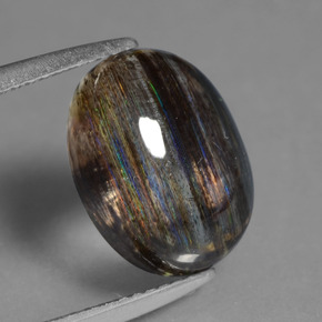 4.07 ct Multicolor Scapolite Gemstone, Scapolite Gem in Oval Cabochon Shape for Sale.