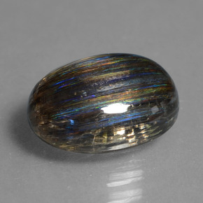 4.07 ct Multicolor Scapolite Stone, Natural Scapolite in Oval Cabochon Shape for Sale