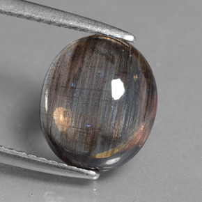 3.59 ct Multicolor Scapolite Gemstone, Scapolite Gem in Oval Cabochon Shape for Sale.