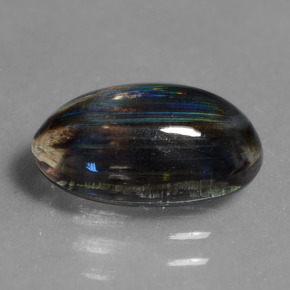 3.55 ct Multicolor Scapolite Stone, Natural Scapolite in Oval Cabochon Shape for Sale