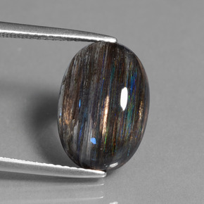 6.32 ct Multicolor Scapolite Gemstone, Scapolite Gem in Oval Cabochon Shape for Sale.