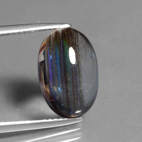 5.76 ct Multicolor Scapolite Gemstone, Scapolite Gem in Oval Cabochon Shape for Sale.